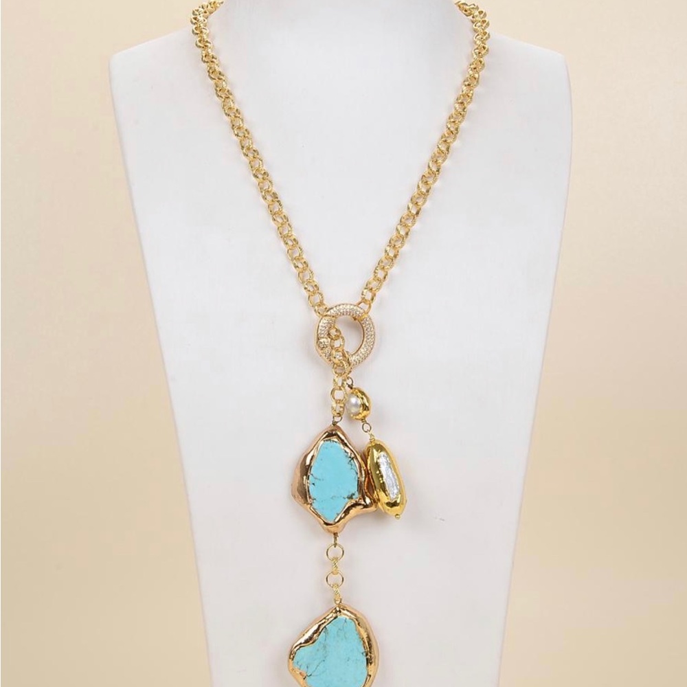 New! Cultured Pearl, Biwa Pearl, Biwa Turquoise